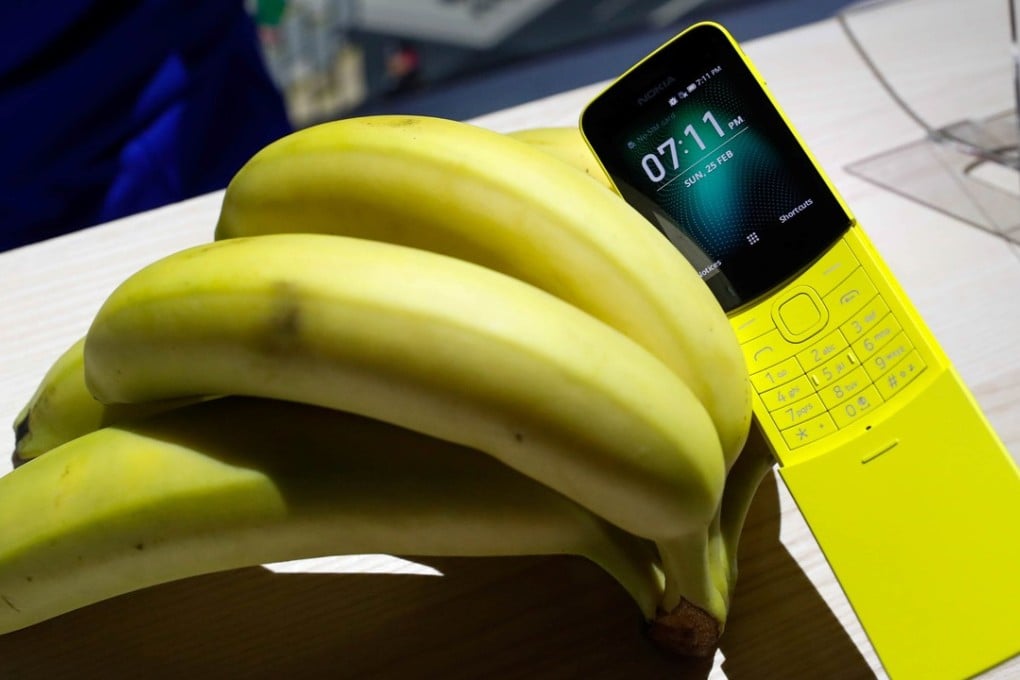 The new Nokia 8110 is displayed during the Mobile World Congress in Barcelona, Spain February 25, 2018. REUTERS/Yves Herman