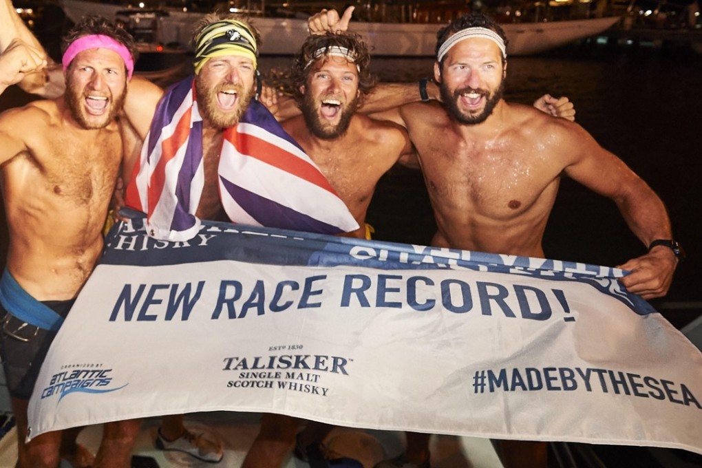 The Four Oarsmen set the world record for rowing the Atlantic. Peter Robinson (right) thought Will Greenwood was on board. Photo: Atlantic Campaigns