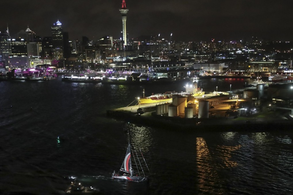 Sun Hung Kai/Scallywag sails into Auckland on Tuesday. Photo: Volvo Ocean Race