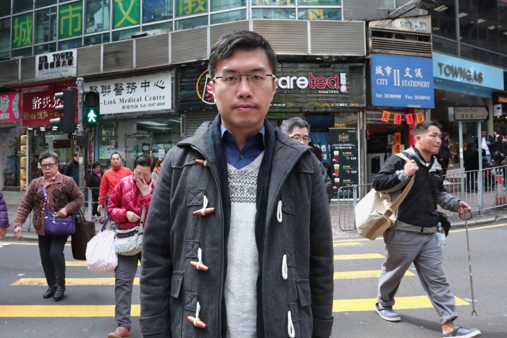Au Nok-hin is the pro-democracy camp’s backup candidate after Agnes Chow of Demosisto was barred from running. Photo: Jonathan Wong