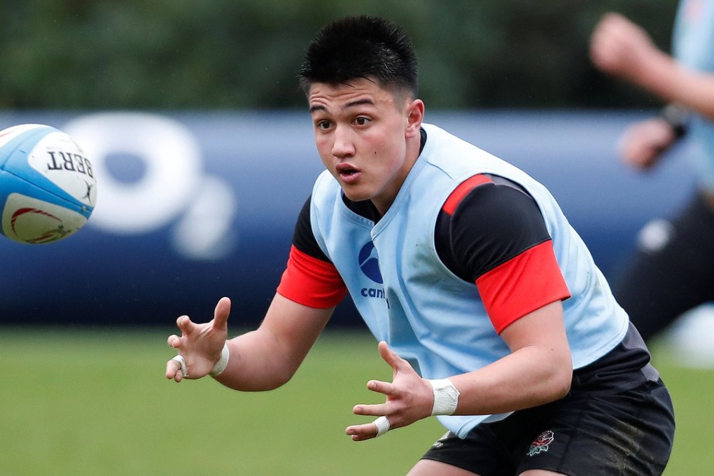 Marcus Smith at England training in the build-up to the Six Nations. Photos: Reuters