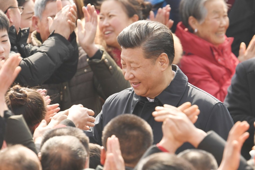Chinese President Xi Jinping met with villagers in Zhanqi Village of Pidu District in Chengdu, Sichuan Province, onb. 12, 2018. China is planning to end term limits on the presidency, allowing Xi Jinping to stay in office beyond 2023. Photo: Xinhua