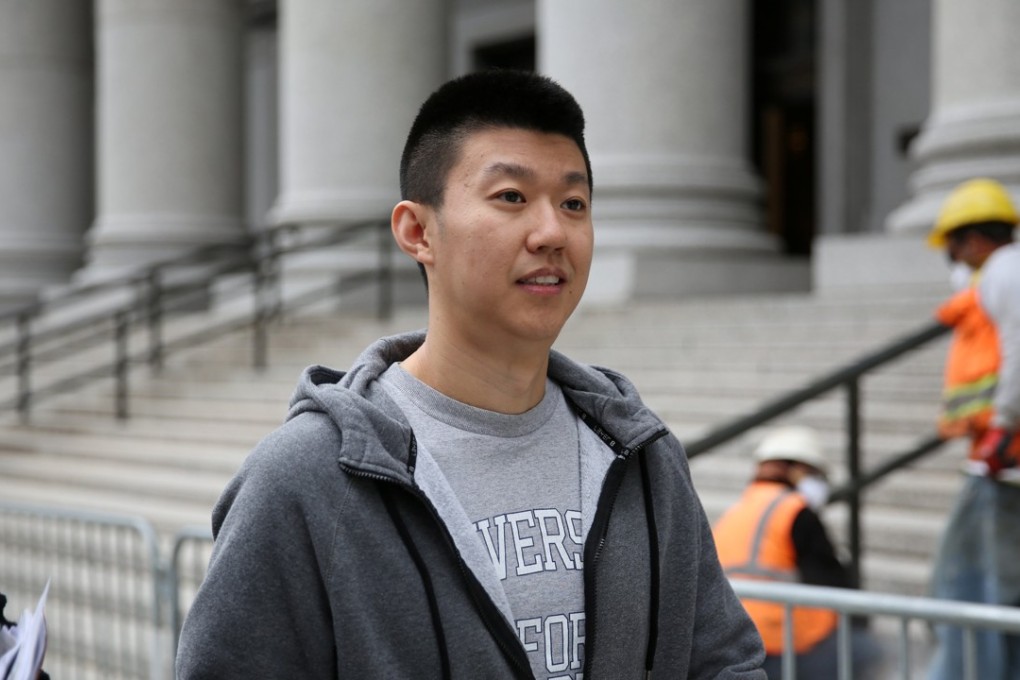Jeff Yin, an associate of Ng Lap Seng, exits the US District Courthouse in New York on April 7, 2017. Photo: Reuters