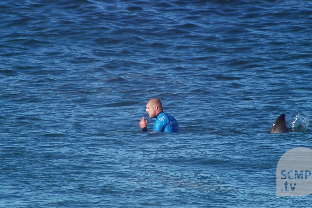 Video captures the moment when Australian surfer Mick Fanning fights off an attacking shark during the World Surfing League competition. Photo: Handout