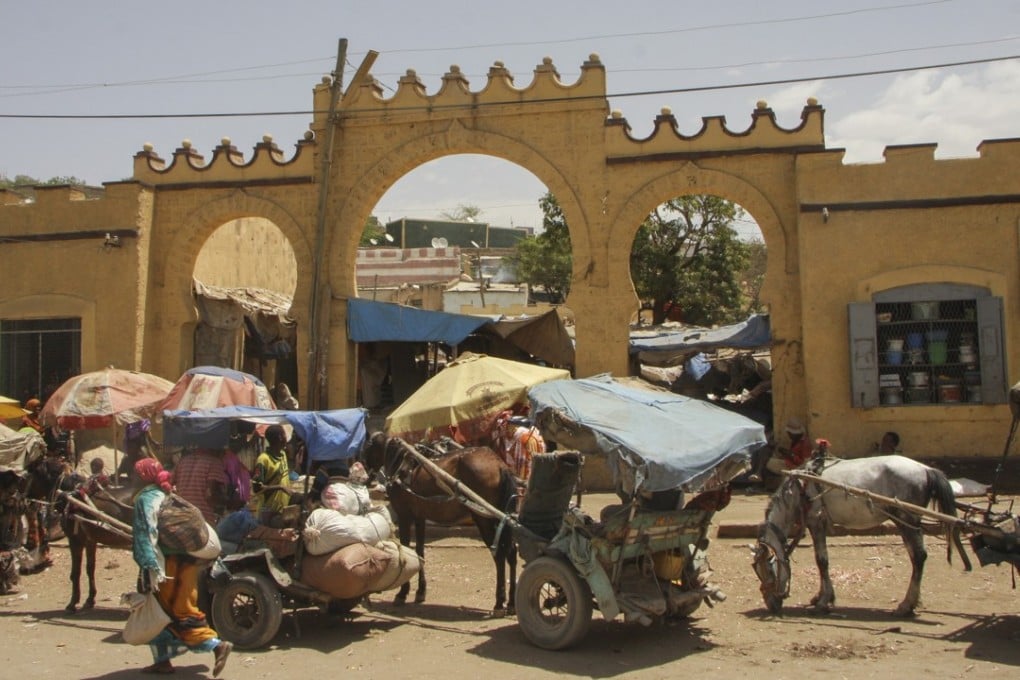 Moorish-style arches surround the enormous Kafira Market in Dire Dawa’s old town. Picture: James Jeffrey
