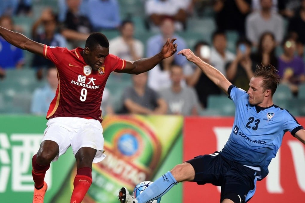 Jackson Martinez in a rare outing for Guangzhou Evergrande. Photo: EPA