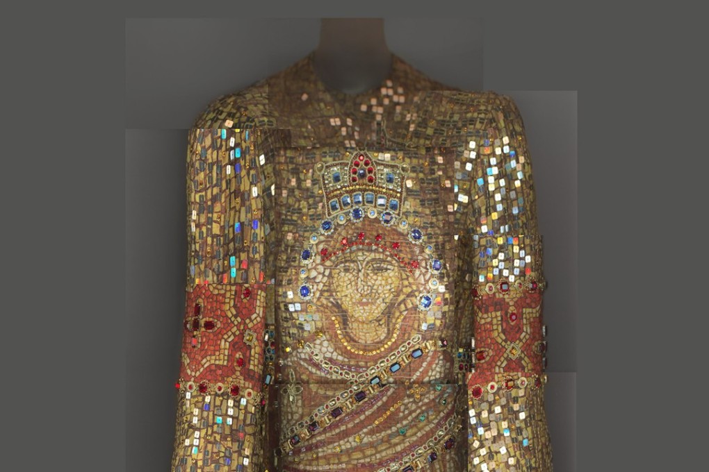 A dress with a religious theme by Dolce & Gabbana.