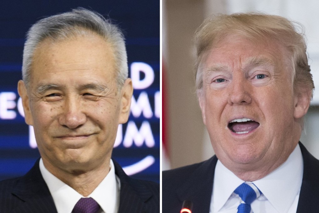 Liu He (left), a member of the Political Bureau of the Communist Party of China and President Xi Jinping’s top economic aide, is seen in this combination picture with US President Donald Trump. Photo: EPA