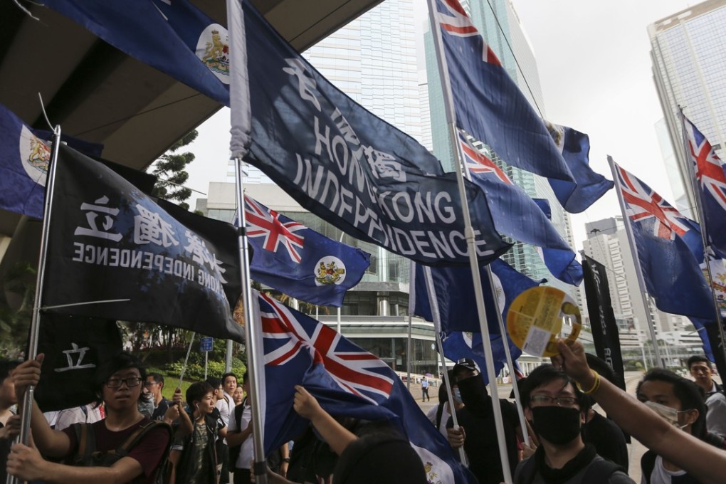Citizens calling for independence at the July 1st march in Causeway Bay. Photo: Sam Tsang