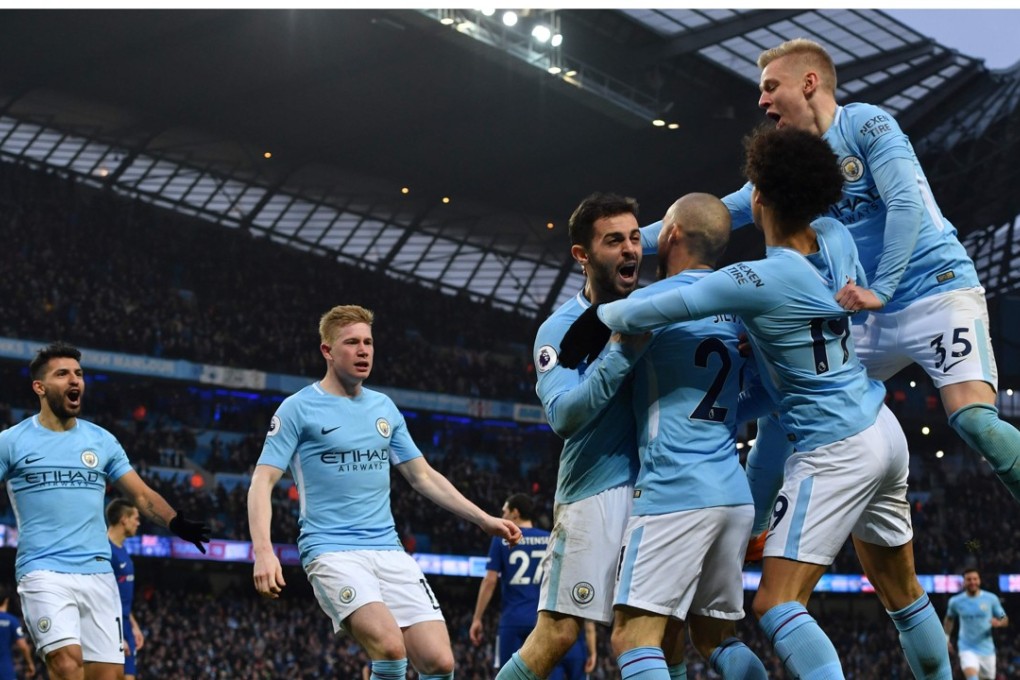 Manchester City are closing in on the Premier League title after their 1-0 win over Chelsea on Sunday. Photo: AFP