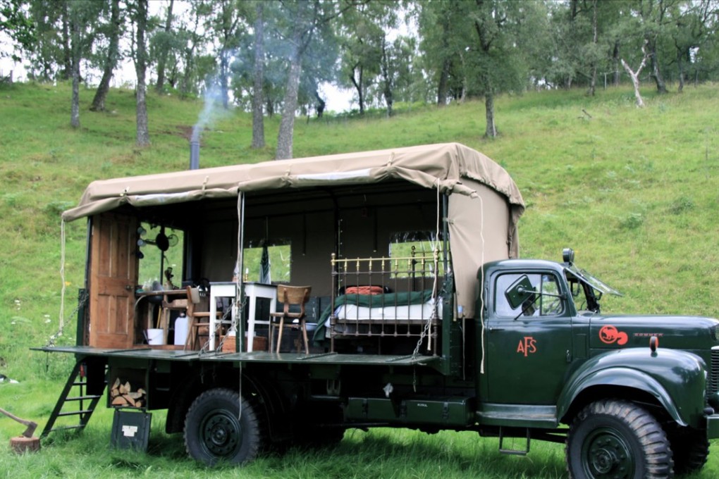The Beermoth is a converted fire truck in the Scottish Highlands. Photo: courtesy of Canopy Stars