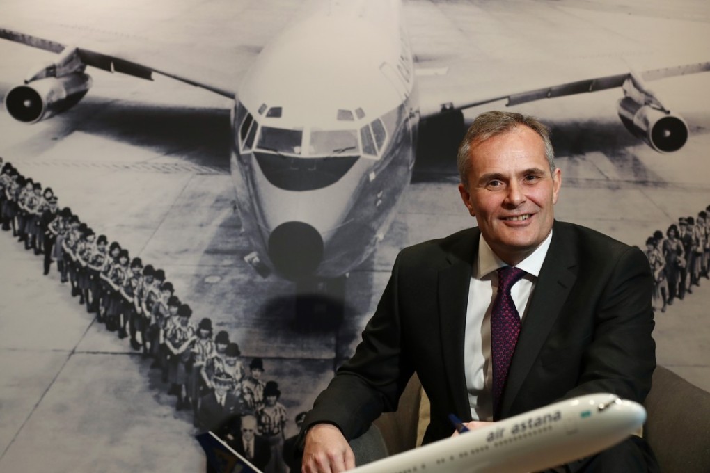 Air Astana will have a dual-listing in Kazakhstan and London next year, its vice-president of marketing and sales Richard Ledger said. Photo: Nora Tam
