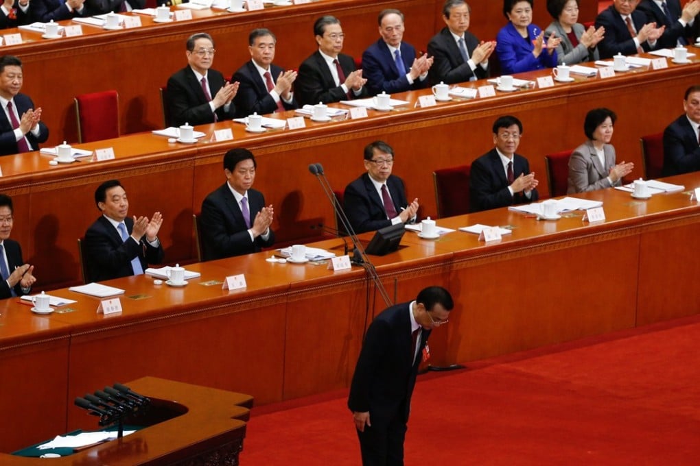 Beijing has set a lower economic growth target for this year because of global trade uncertainties and long-term financial risks. Photo: EPA