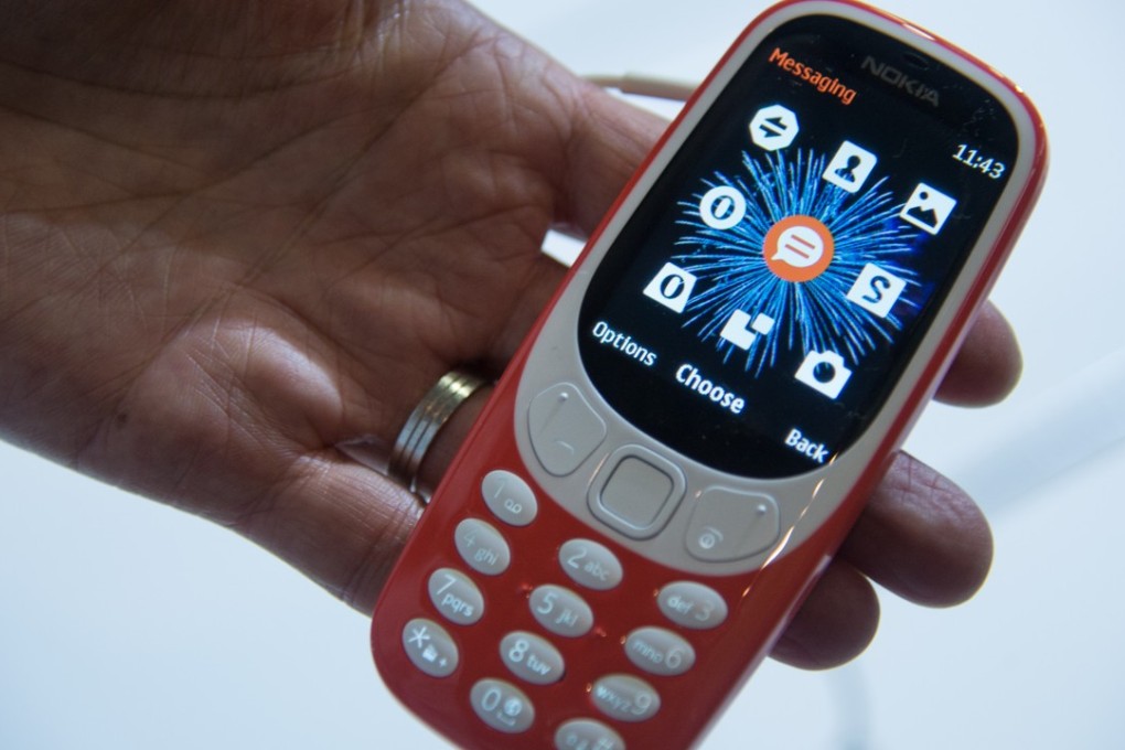 The Nokia 3310 at the Mobile World Congress in Barcelona. Photo: AFP