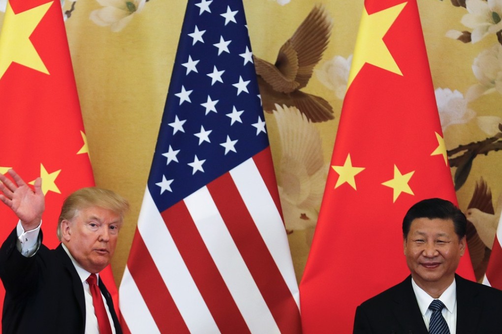 US President Donald Trump and Chinese President Xi Jinping after a joint press conference at the Great Hall of the People in Beijing in 2017. The two leaders represent differing world views on a polarised global stage. Photo: AP
