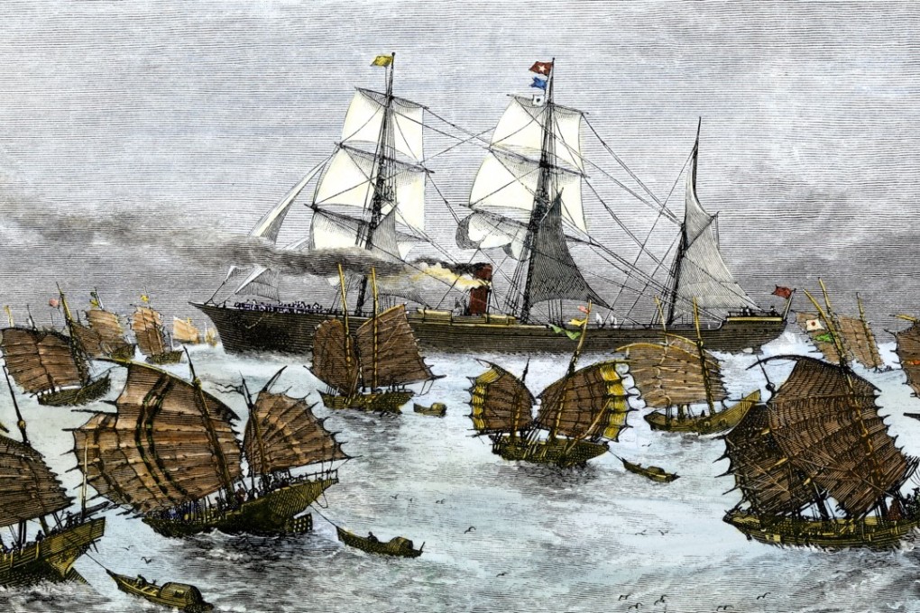 A fleet of clipper ships in 1880s, used to transport tea and other goods to and from China. Picture: Alamy