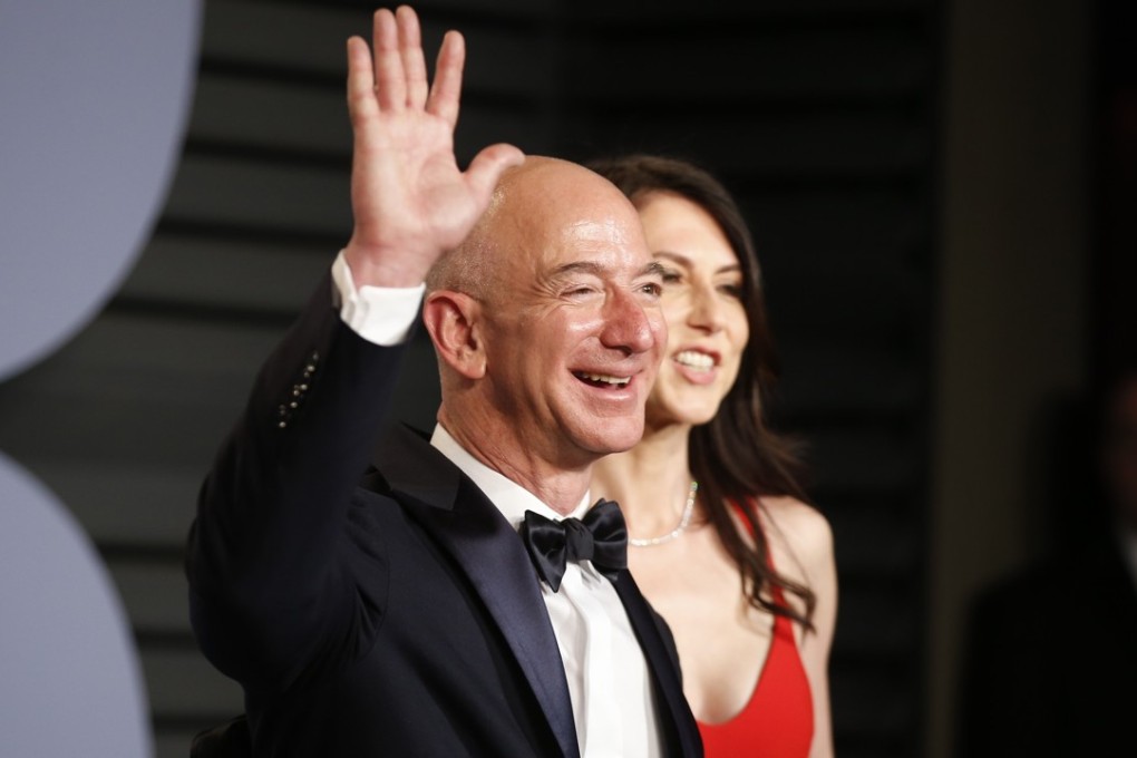 Amazon CEO Jeff Bezos and wife Mackenzie Bezos. Jeff Bezos is now the world’s richest man. Photo: Reuters