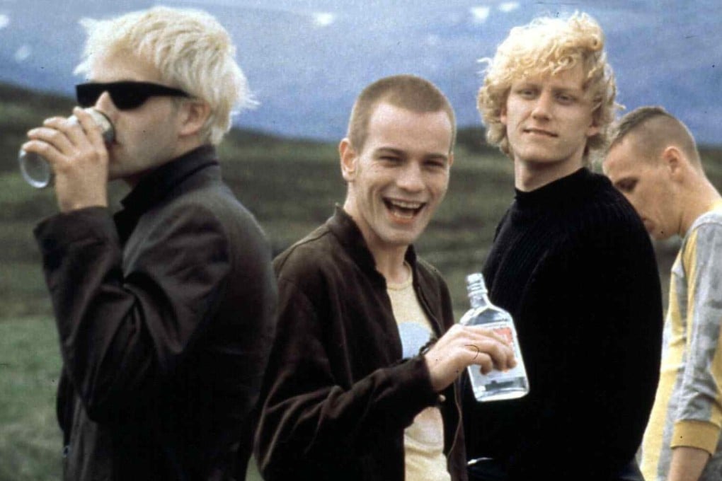 A scene from Trainspotting shows Sick Boy (Jonny Lee Miller), Renton (Ewan McGregor), Tommy (Kevin McKidd) and Spud (Ewen Bremner).