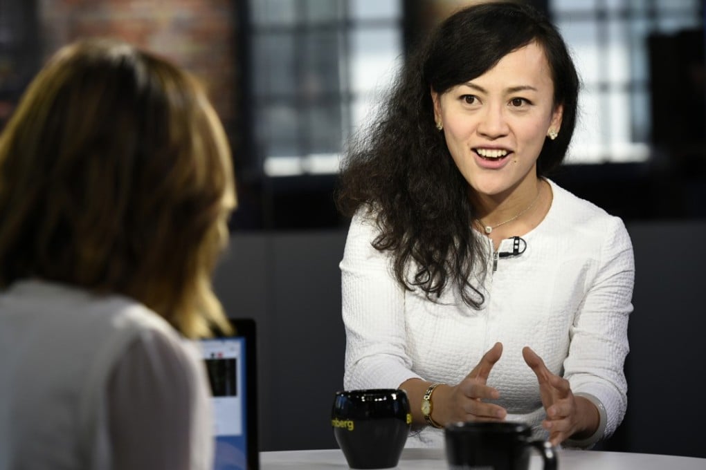 Jean Liu, president of Didi, speaks during a Bloomberg television interview in San Francisco on April 21, 2016. Photo: Bloomberg