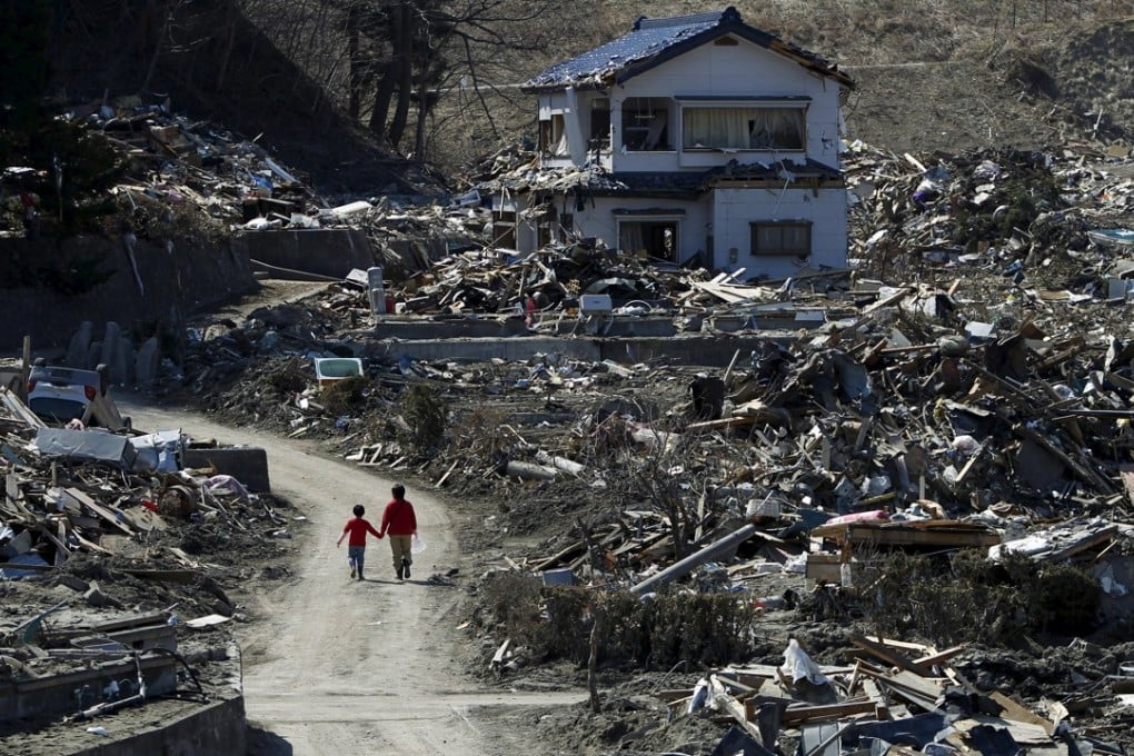 Miyako, Iwate prefecture, pictured one month after the earthquake and tsunami in 2011. Photo: Reuters