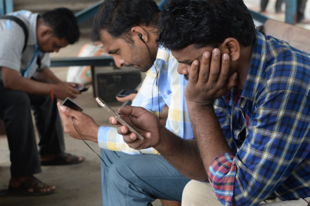 India has a fast growing population of mobile internet users, a market China’s NewsDog aggregator is looking to further expand into. Photo: AFP