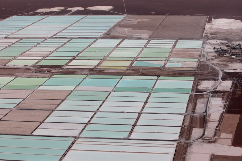 File photo of the brine pools at the SQM lithium mine in the Atacama desert of northern Chile. Photo: Reuters
