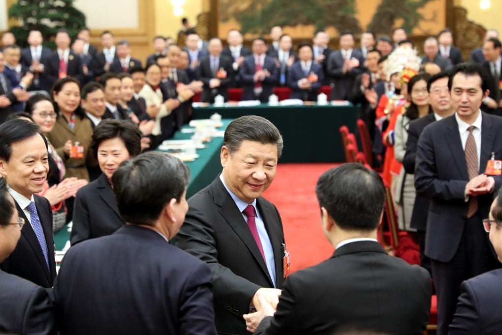 Xi Jinping (centre) intends to stay in power beyond 2023, and he wants to do so on his own terms. Photo: Xinhua