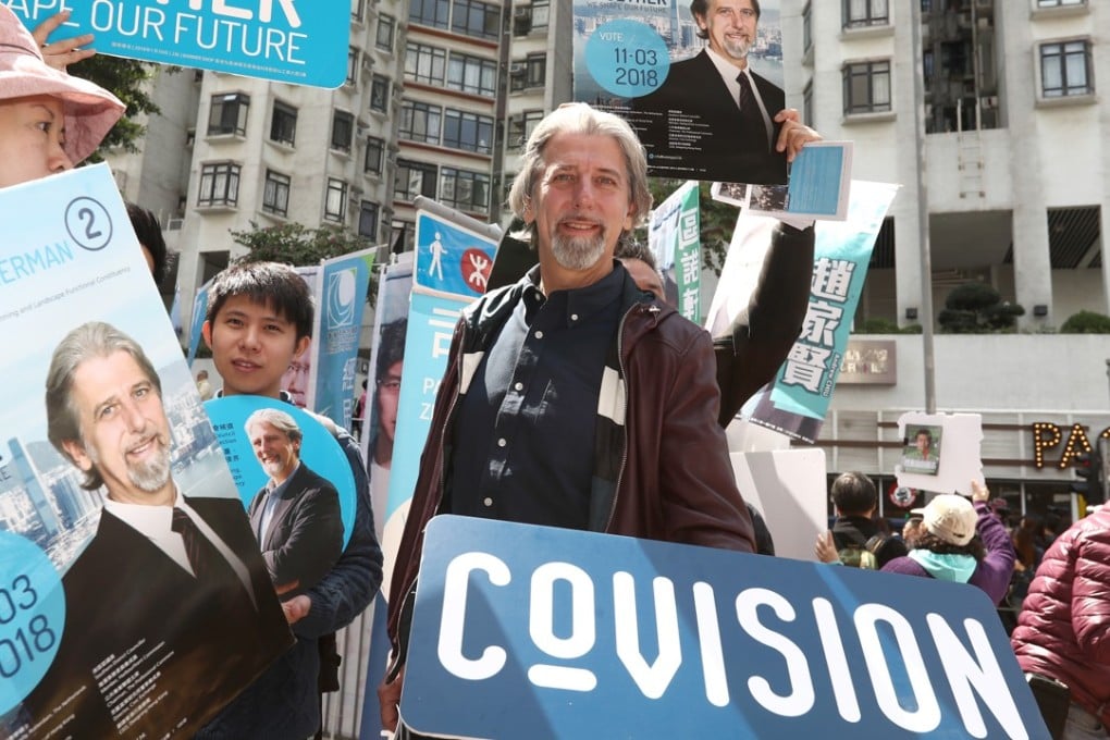 Paul Zimmerman on the by-election campaign trail. Photo: Nora Tam