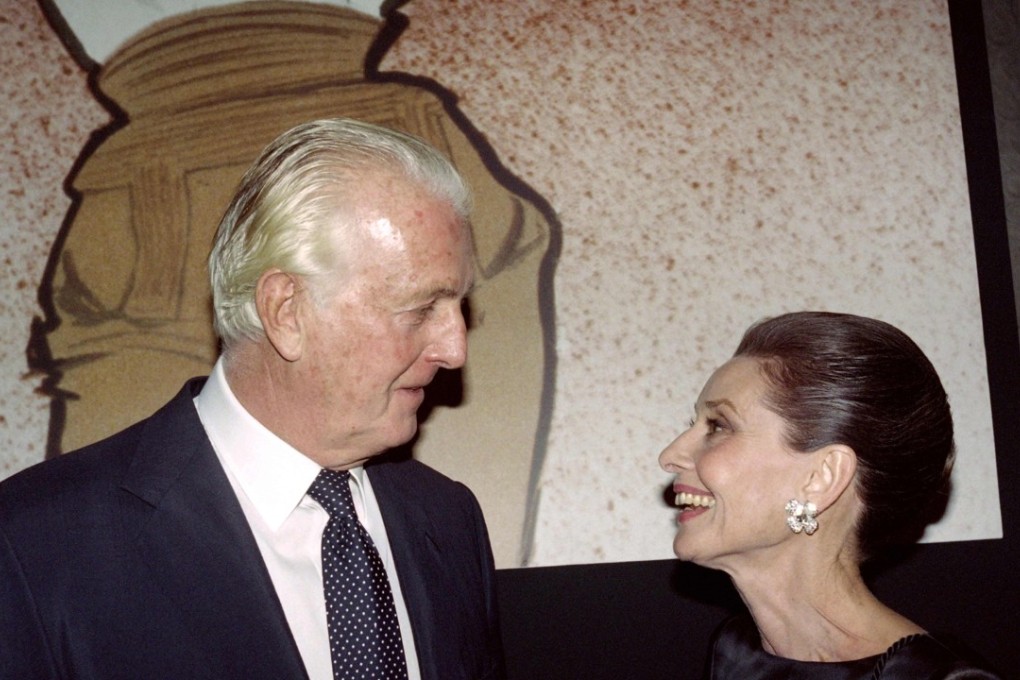 Fashion designer Hubert de Givenchy and actress Audrey Hepburn in 1991. The French couturier has died aged 91. Photo: AFP