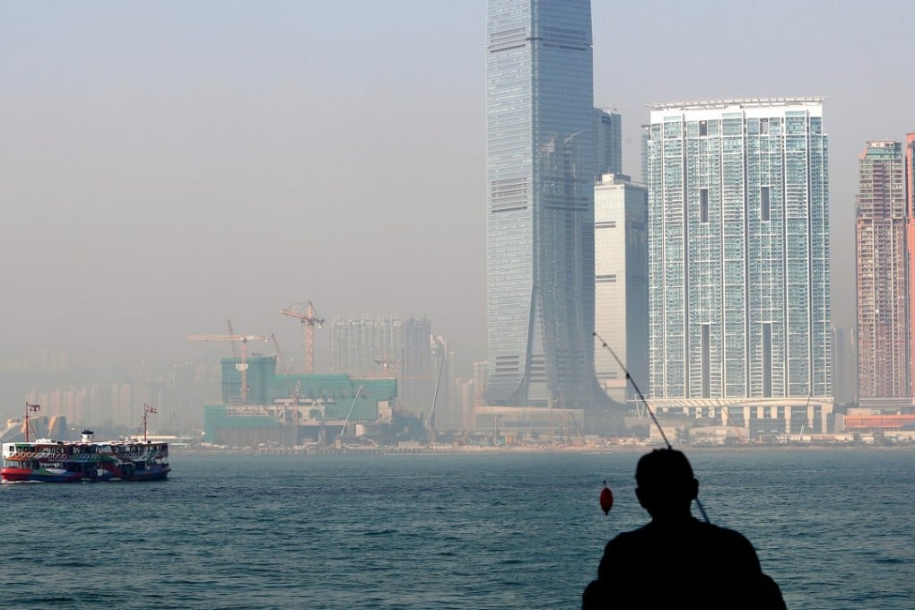 Pollution mars the view at Victoria Harbour. Photo: Winson Wong