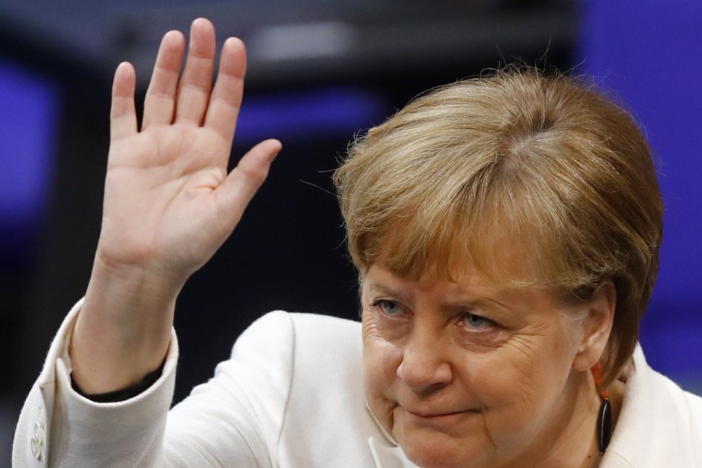 German Chancellor Angela Merkel, bruised by half a year of post-election coalition haggling, was Wednesday elected by parliament to her fourth and likely final term at the helm of Europe’s biggest economy. Photo: Reuters