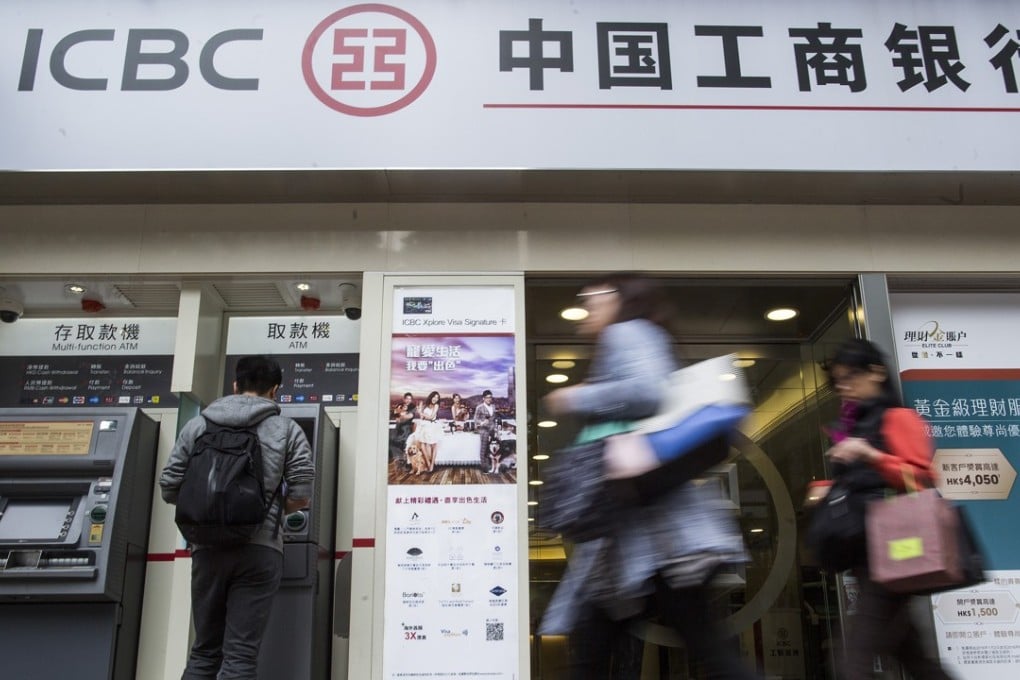 An ICBC branch in Hong Kong. It is considered the world’s biggest lender with a market capitalisation of US$356 billion and assets well over US$3 trillion. Photo: Bloomberg