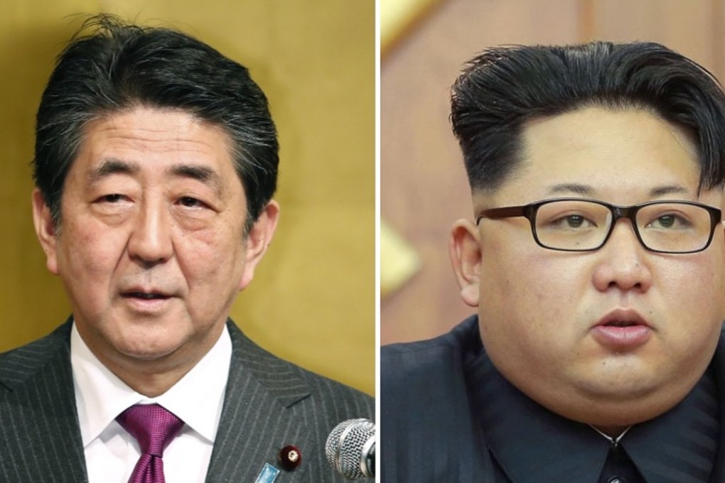 Could they meet? Japanese Prime Minister Shinzo Abe and North Korean leader Kim Jong-un. Photo: Kyodo
