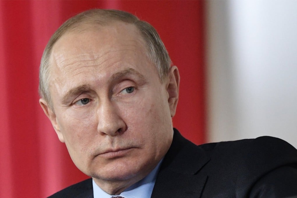 Russian President Vladimir Putin attends the National Forum of Agricultural Producers in Krasnodar, Russia, on March 12. Putin is reaching the tail end of his final term - but will he try to stay in power? Photo: Kremlin pool via EPA-EFE/Alexei Nikolsky/Sputnik