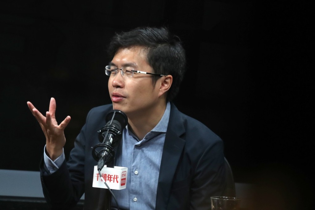 Newly elected lawmaker Au Nok-hin attends a RTHK programme in Kowloon Tong. Photo: K.Y. Cheng
