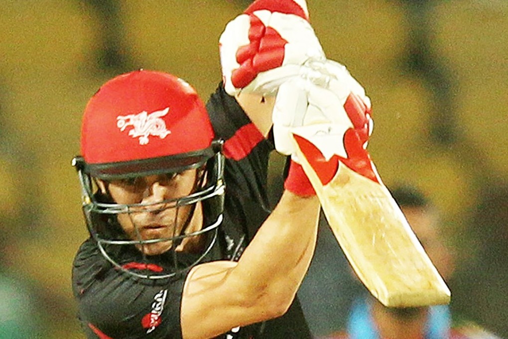 Ryan Campbell bats for Hong Kong against Afghanistan in 2016. Photo: AFP