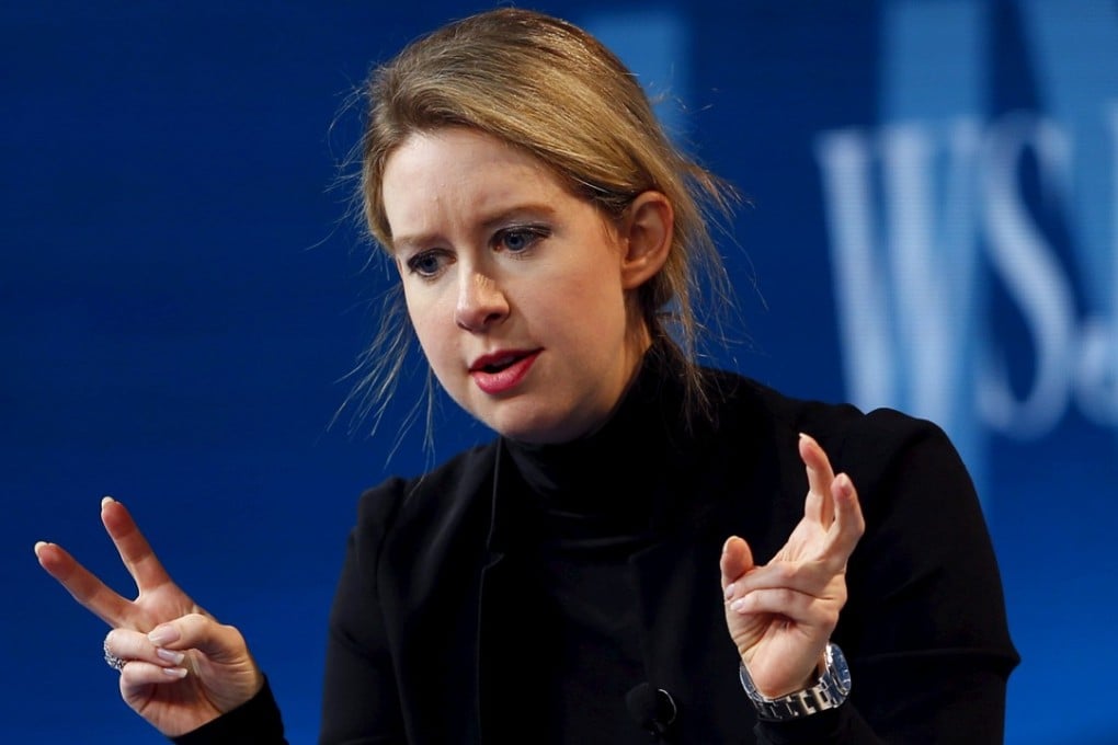 Elizabeth Holmes, founder and CEO of Theranos, speaks at The Wall Street Journal Digital Live (WSJDLive) conference at the Montage hotel in Laguna Beach, California, on October 21, 2015. The company settled fraud charges filed by US regulators. Photo: Reuters