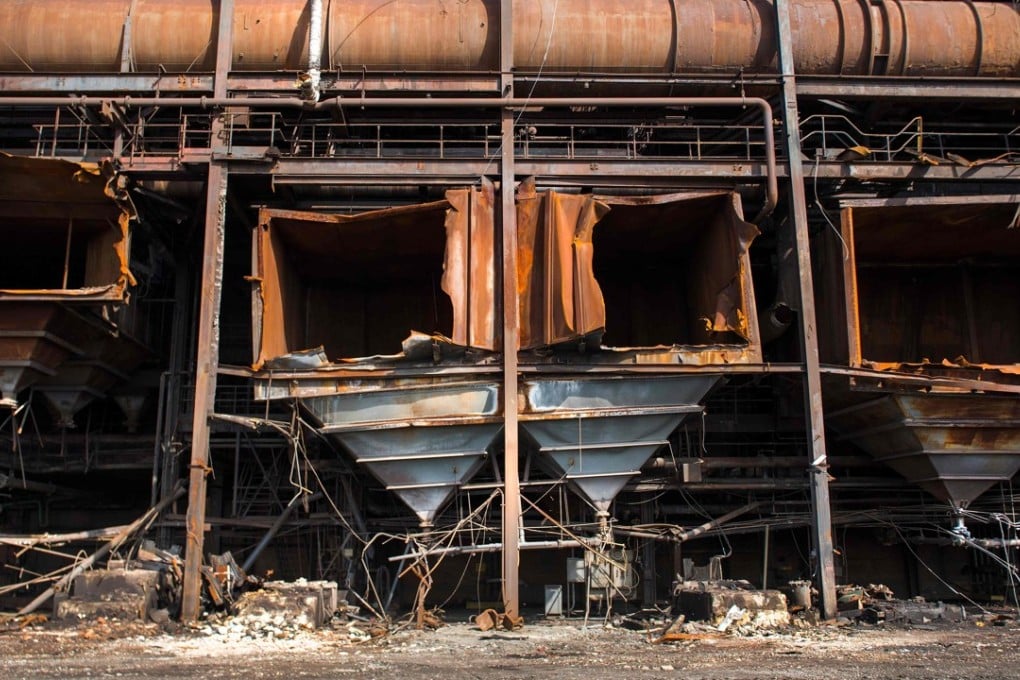 Abandoned long ago, the Bethlehem Steel power plant stands in decay in Baltimore, Maryland, on March 9. US President Donald Trump has imposed tariffs on steel and aluminium imports despite global criticism of the plan. Photo: AFP