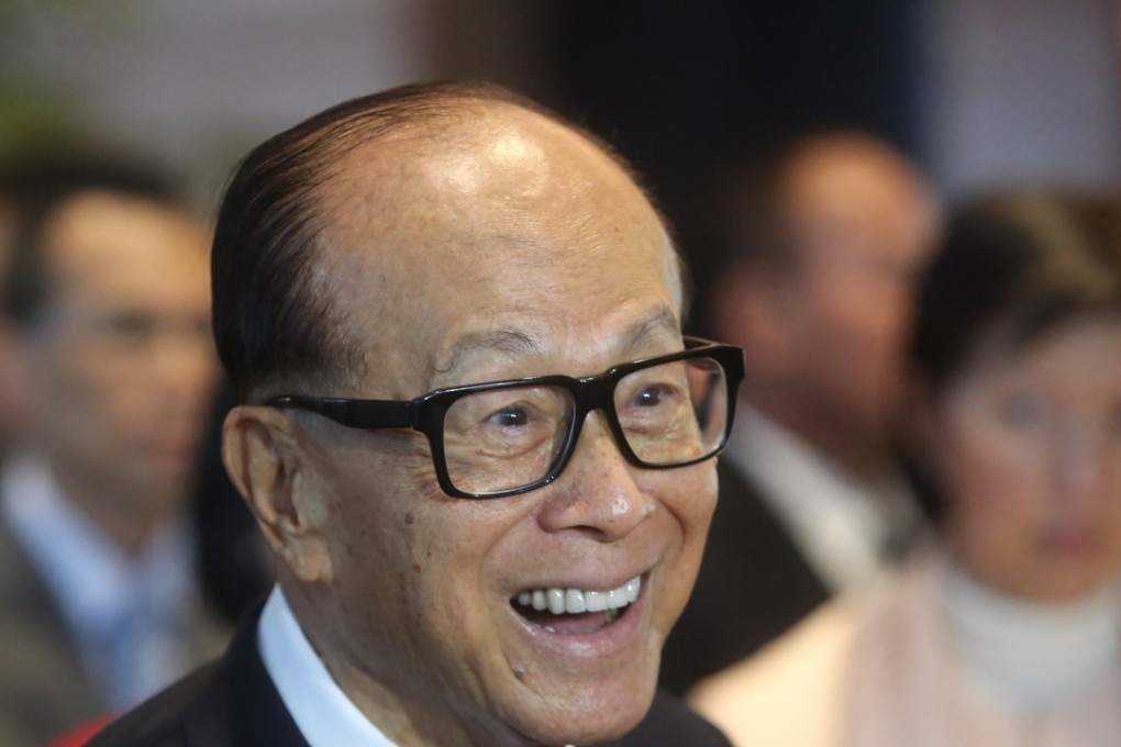 Li Ka-shing at his 2017 press conference during the results announcement of CK Hutchison Holdings Ltd. and Cheung Kong Property Holdings Ltd. in Wan Chai on January 5, 2017. Photo: SCMP/Sam Tsang