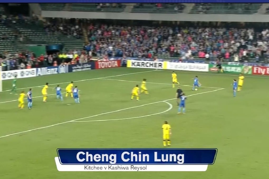 Cheng Chin-lung scores for Kitchee in the AFC Champions League at Hong Kong Stadium. Photo: AFC