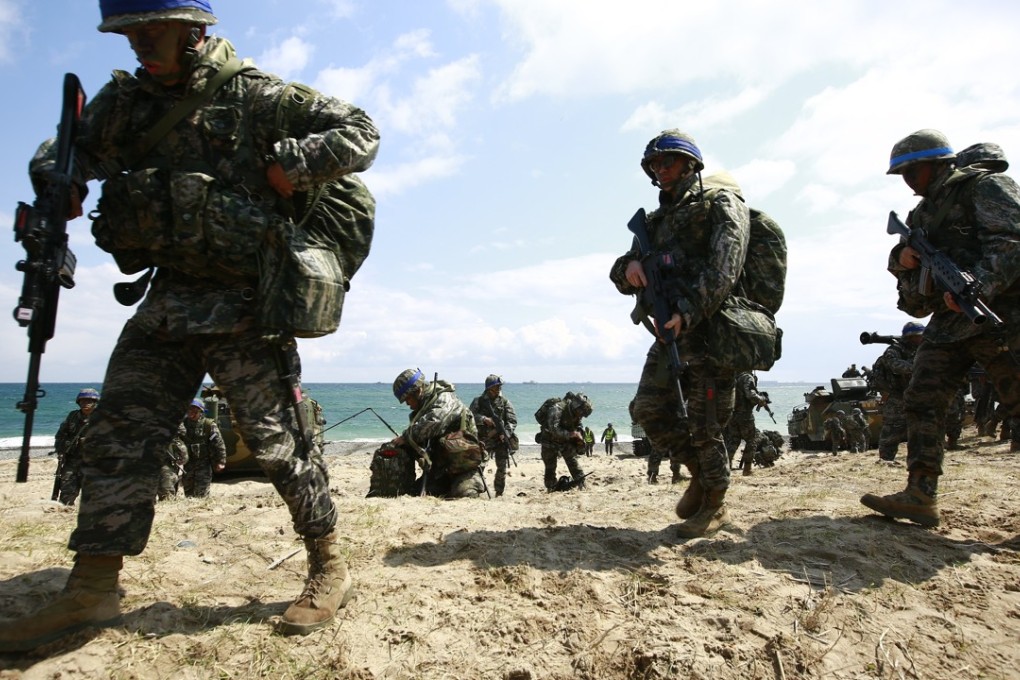 South Korean marines during the annual Foal Eagle exercises in April 2017. Photo: EPA