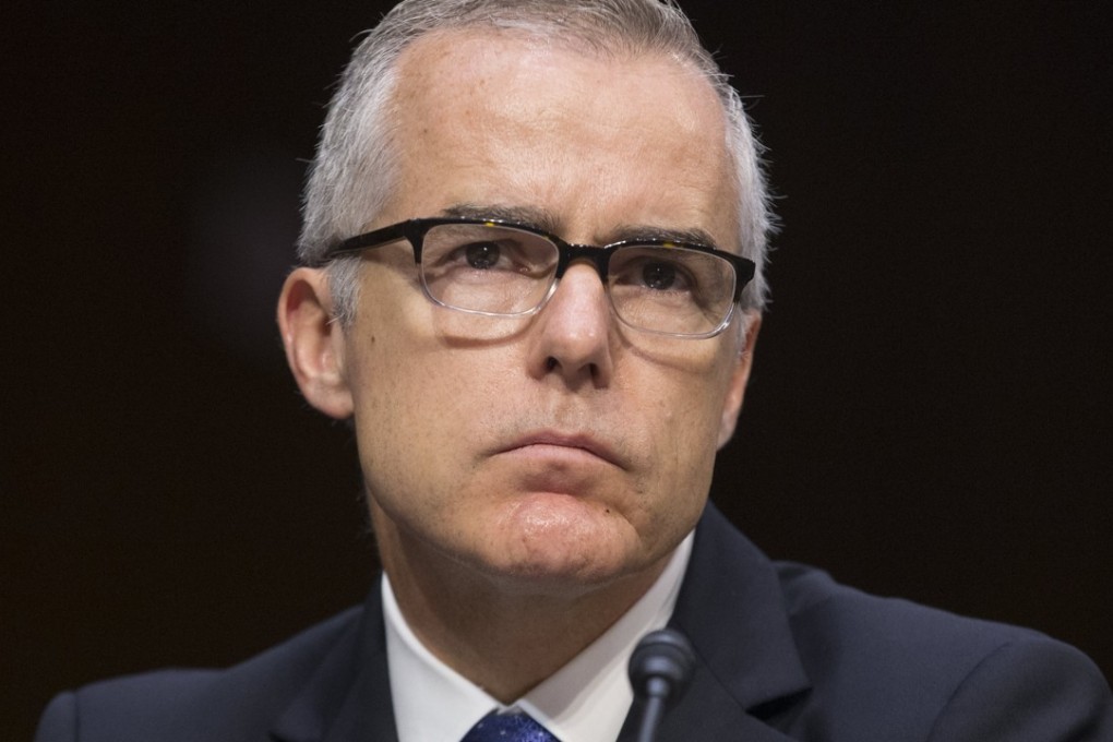 FBI Deputy Director Andrew McCabe was fired on Friday. Photo: EPA