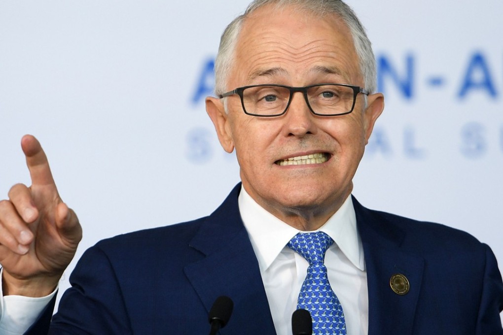 Australian Prime Minister Malcolm Turnbull urged Asean leaders to work together to stamp out terrorist use of instant messaging apps. Photo: AFP