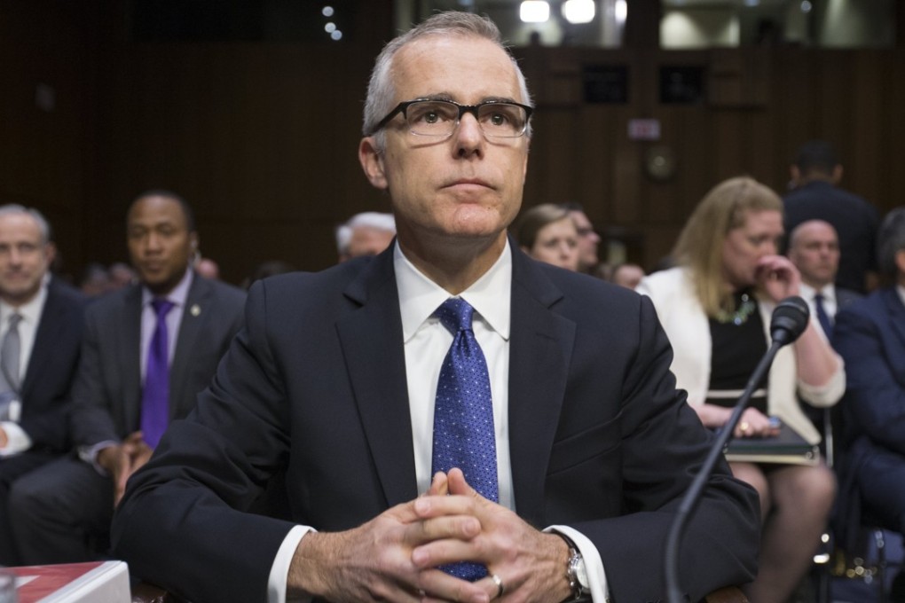 Then-Acting FBI Director Andrew McCabe is seen in May 2017. McCabe was fired by Attorney General Jeff Sessions on Friday; on Saturday it emerged that McCabe may had been keeping memos on US President Donald Trump, and has handed them over to Robert Mueller’s investigation. Photo: EPA
