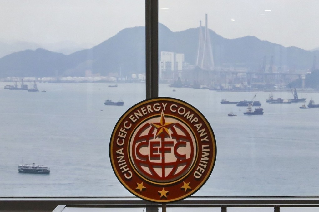 CEFC Shanghai International Group, the principal subsidiary of troubled CEFC China Energy (the picture shows its offices in Hong Kong) has pledged close to a fifth of its holding in a Shenzhen-listed unit to back a 800 million yuan (US$126.4 million) loan. Photo: SCMP