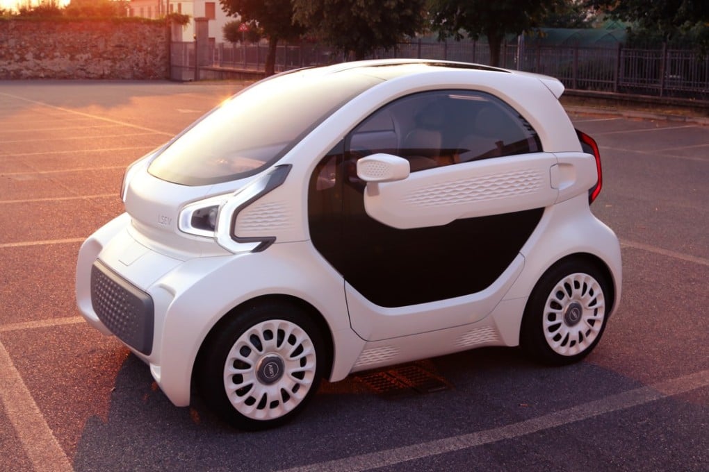 The 3D printed, US$9,500 LSEV is currently on display at Shanghai’s China 3D-printing Culture Museum, before being exhibited at Auto China 2018 in Beijing next month. Photo: Handout