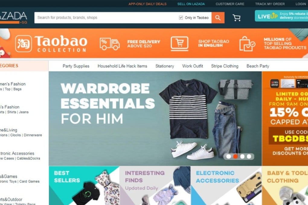 Lazada website.