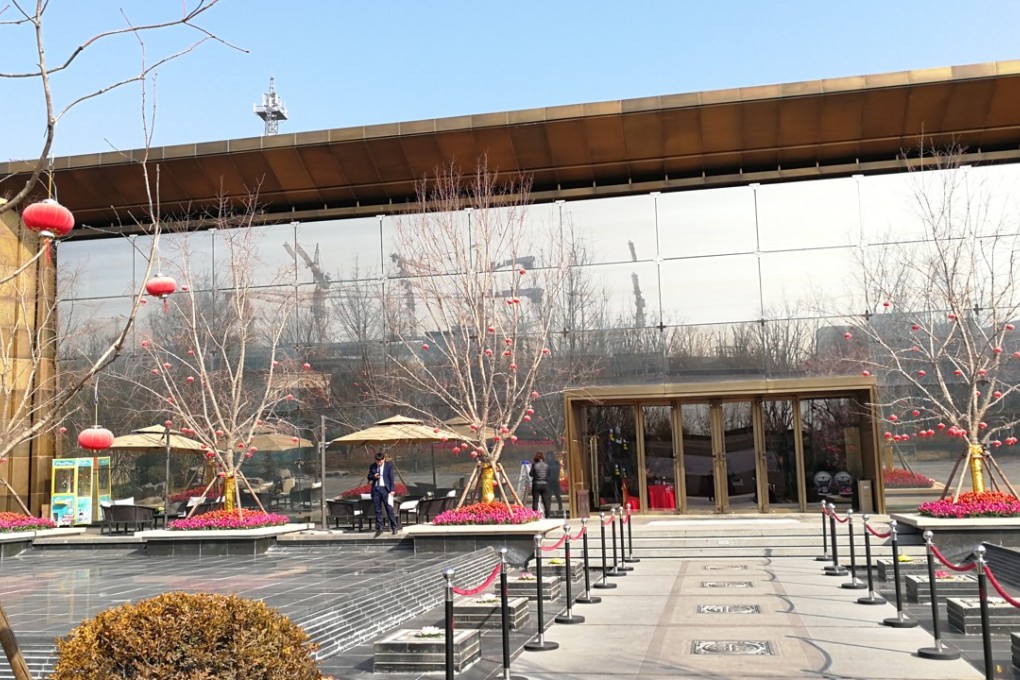 The rather grand-looking exhibition centre at the Tahoe project in northern Beijing. Photo: zheng Yangpeng.