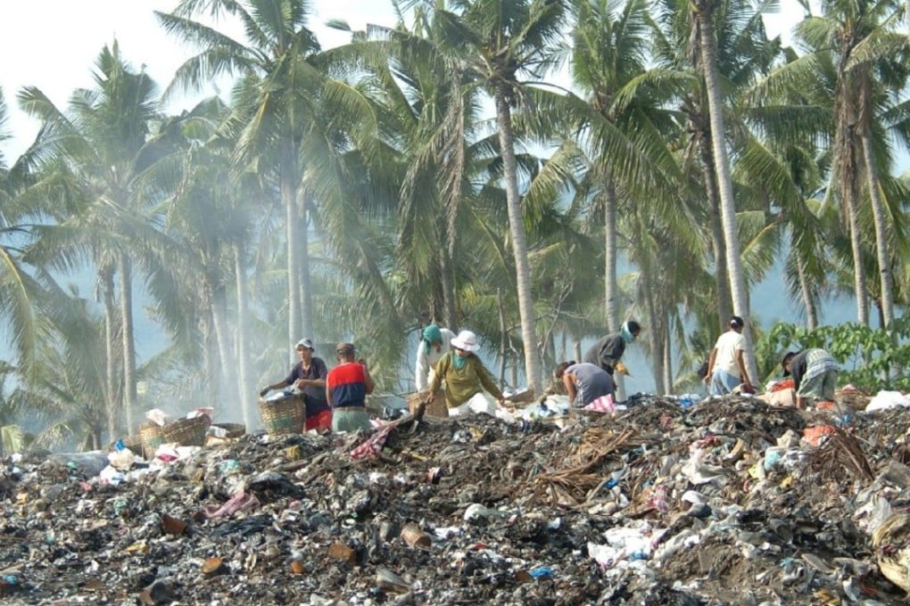 Scavengers sift through piles of rubbish on the Philippine resort island of Boracay. Picture: AFP