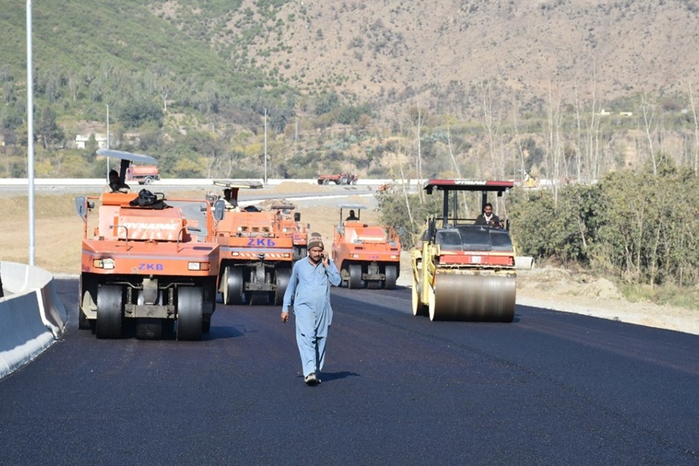 Work is seen in progress at the site of the Pakistan-China Silk road in Hariput, Pakistan, on December 22. Photo: AP
